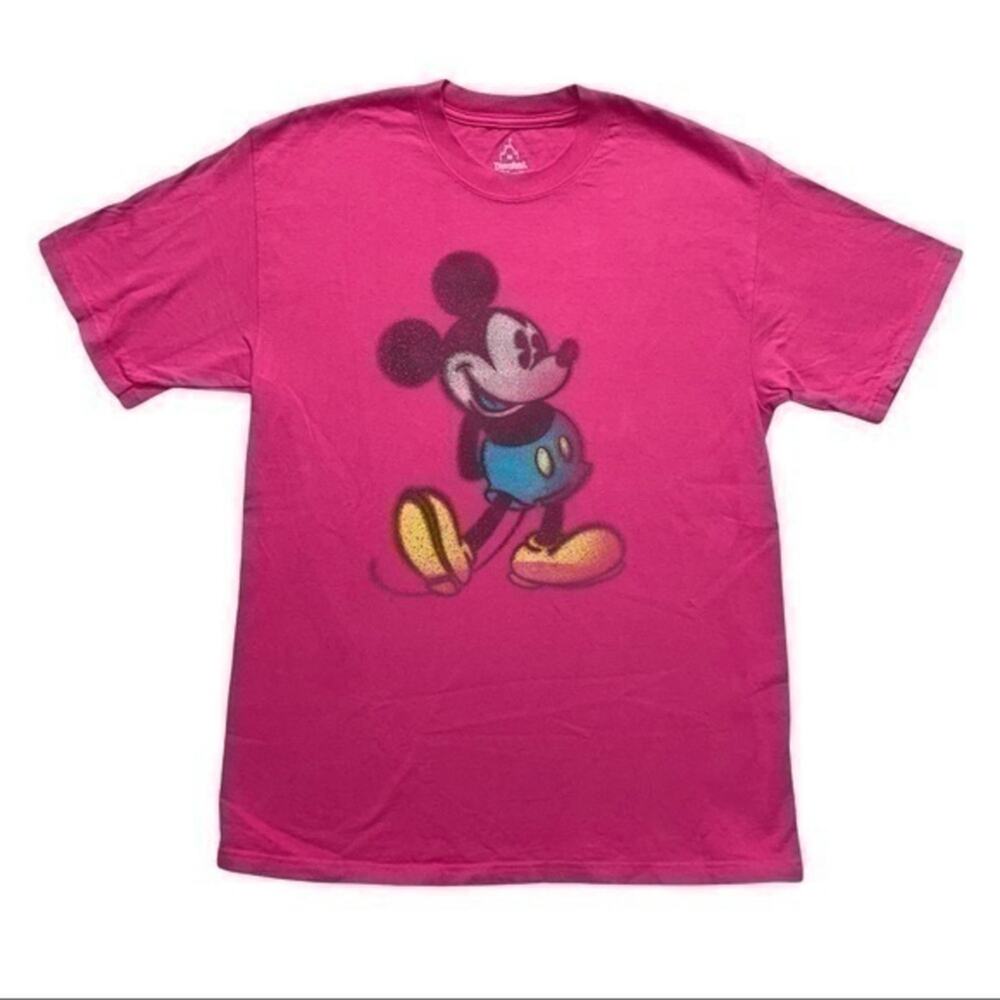 Disney Mickey Mouse Pink Graphic T-Shirt Women’s Medium Short Sleeve